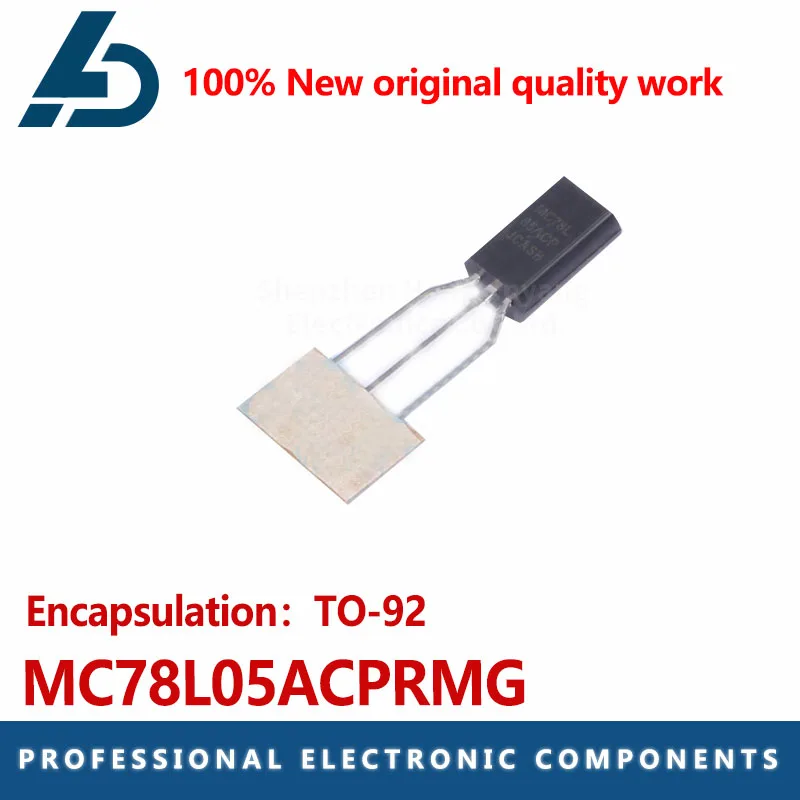 

The MC78L05ACPRMG is packaged in TO-92 100 mA 5 TO 24V linear voltage regulator with three terminals