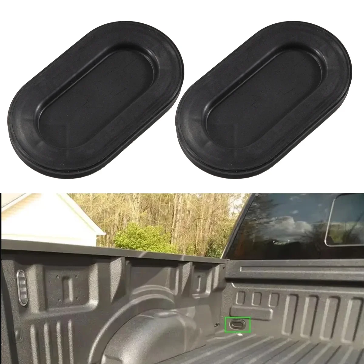 Truck Bed Oval Drain Plug Cover Cap For Ford F150 1999- F-250 F-350 Super Duty-4L3Z-99277B76-AA