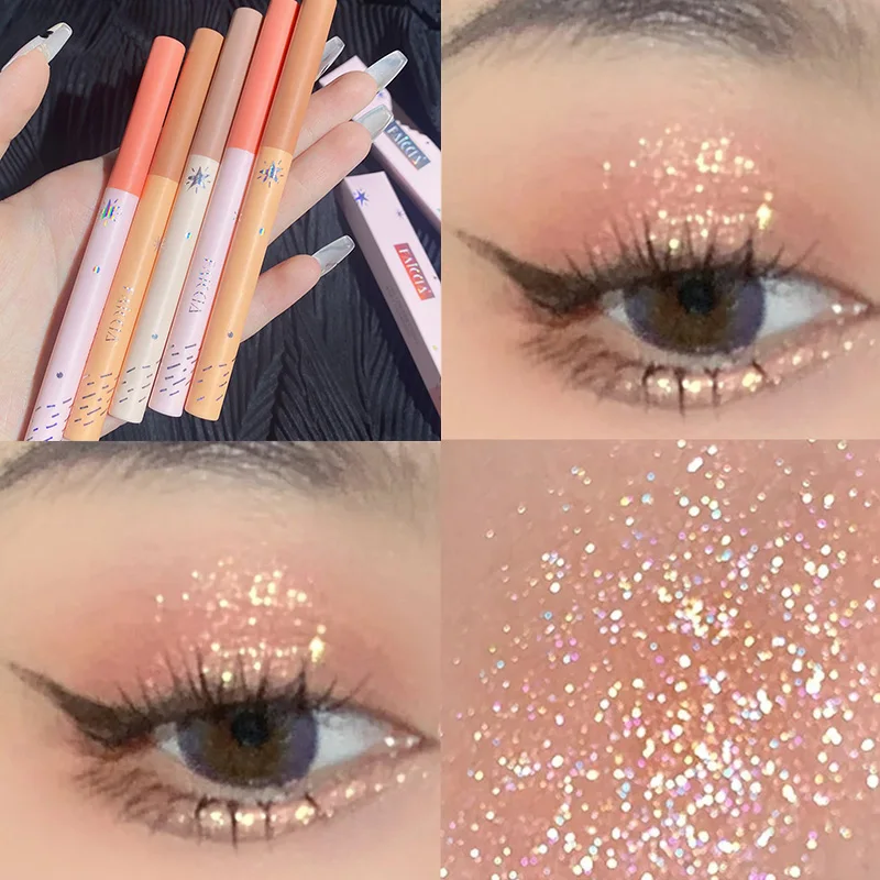 

Shimmer Eyeliner Gel Pen Glitter Eyeshadow Pearlescent Silkworm Pen Highlighter Waterproof Eye Beauty Champagne Gold Cosmetic