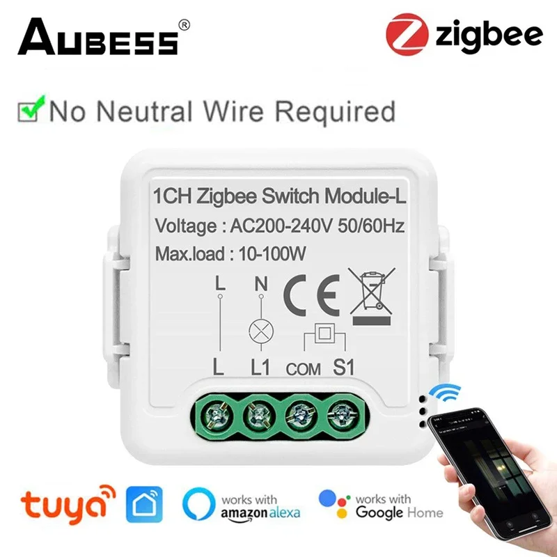 

Умный выключатель ZigBee Tuya, переключатель на 1/2/3 клавиши, «сделай сам», умное управление жизнью через Alexa Google Home, нейтральный провод не требуется