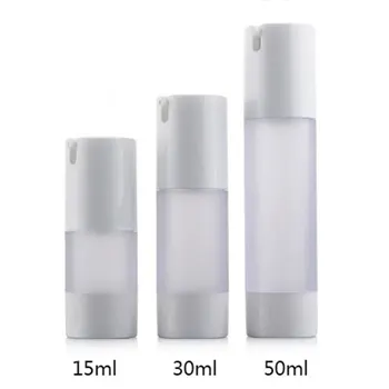 15ml 30ml 50ml 20pc/lot empty silver airless dispenser plastic pump for cosmetics and skin care eye cream airless travel bottles - Thumbnail 5