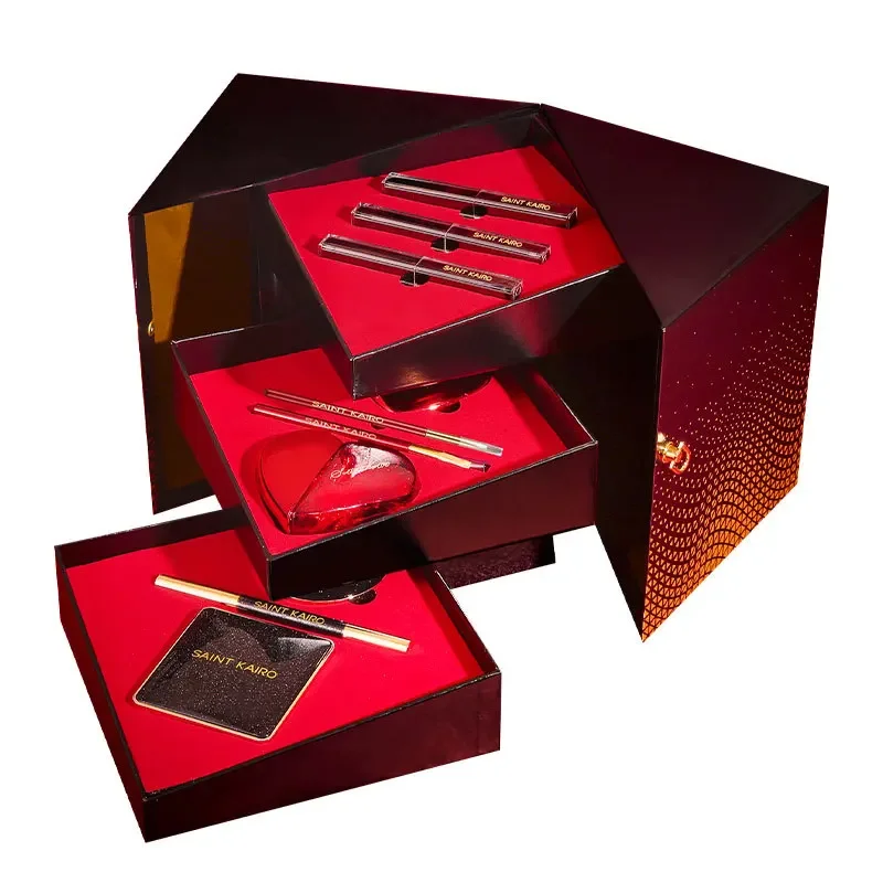 Love Platinum Makeup 10 PCs Set Cosmetics Full Set Gift Box Qixi 520 Valentine's Day Gift Lipstick