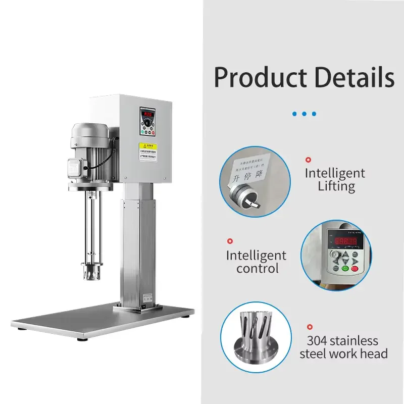 IKEME Electric Lifting Emulsifier 10000RPM Asphalt Inks Food Coatings Cosmetic Disapersing Emulsifying High Shear Homogenizer