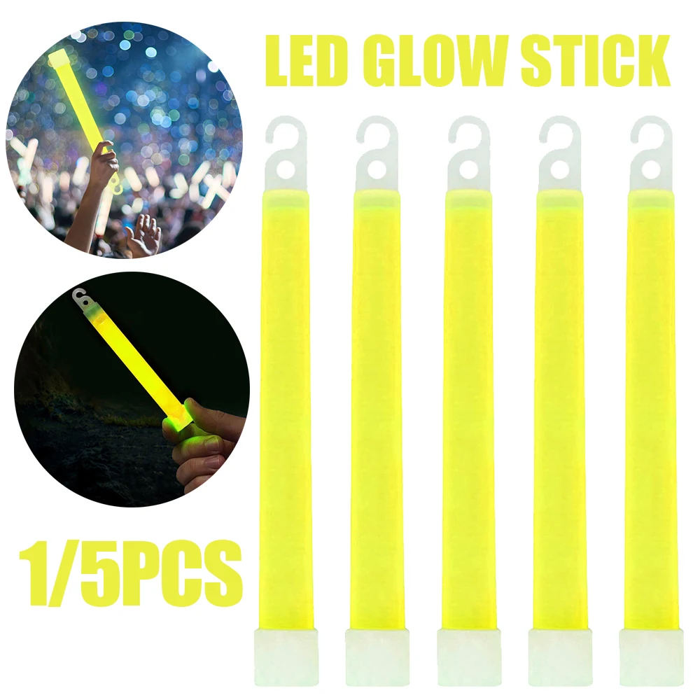 15pcs6InchSurvivalKitMilitaryGlowLightSticksWalkingand