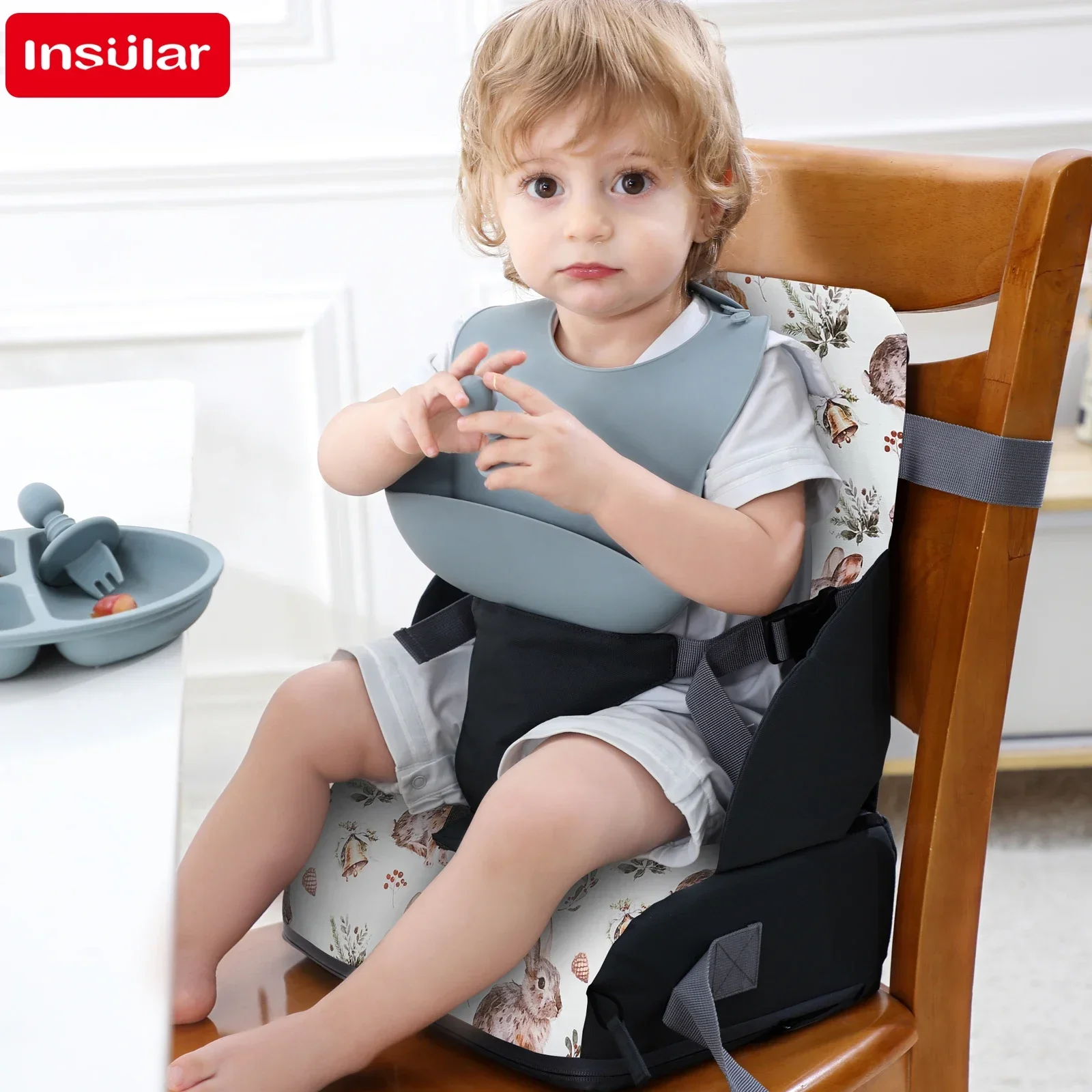 Portable Baby Seat Sponge Cushion Removable Child Dining Chair Booster Mat Waterproof Easy To Install Child Seat Accessories