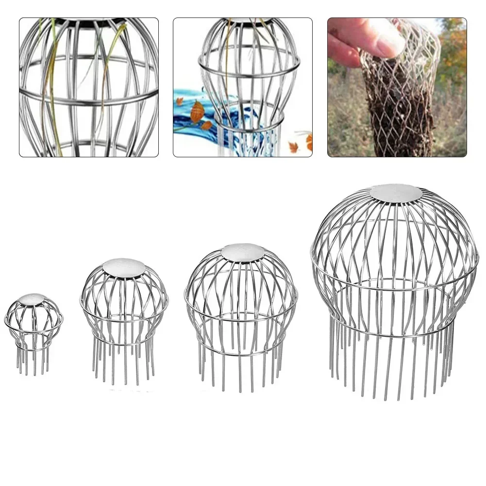 Roof Drain Drainage Ditch Anti-Blocking Mesh Cover Stainless Steel Household Balcony Floor Drainroof Floor Drain 1pcs