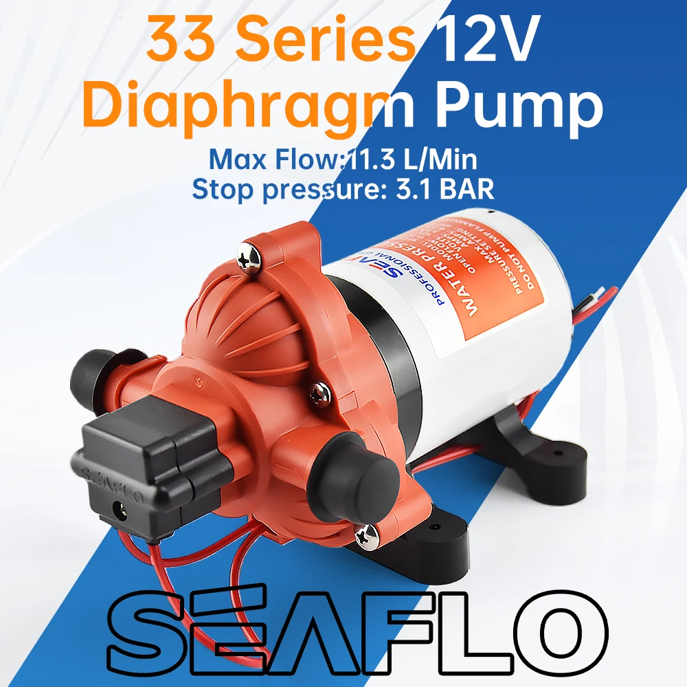SEAFLO 33 series Automatic Marine Water Diaphragm Pump 12V Self Priming Electric Yacht Boat Ship RV Caravan High Pressure marine water pump