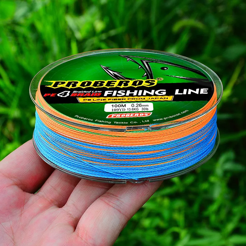 100M PE Braided Fishing Line 4 Stands 6LB-100LB 5 Colors Mix Japan  Multifilament PE Line for Carp Fishing Saltwater Braid - AliExpress