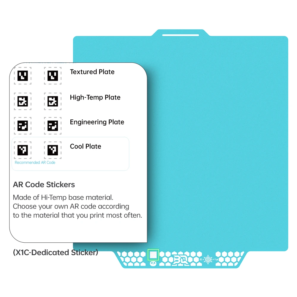 빅트리테크 팬더 빌드 플레이트 (밤부랩 P1 A1 X1 A1 미니 시트용) 스프링 스틸 크라이오그립 프로 쿨 플레이트 PEI PEO PET 허니콤