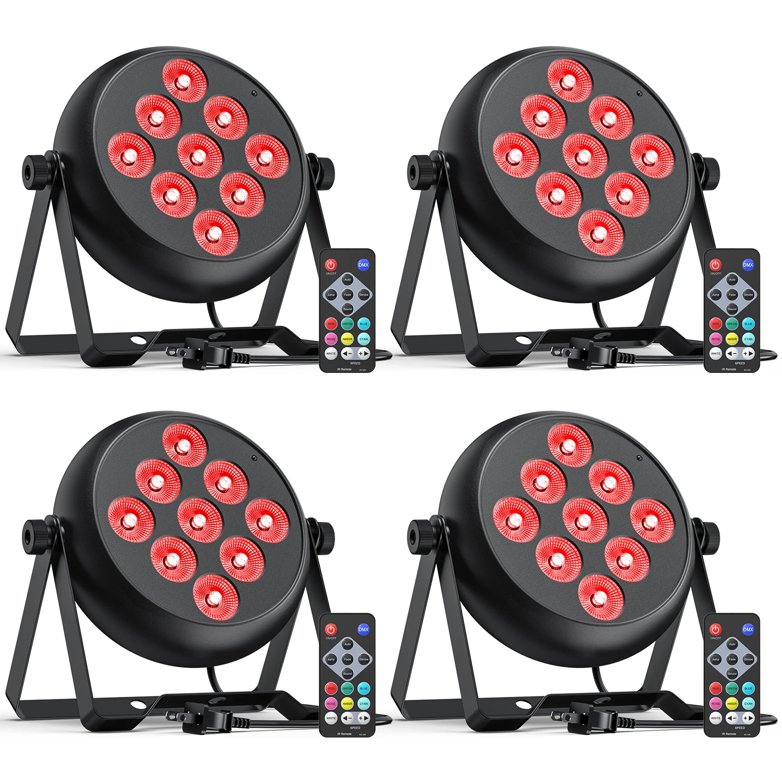 4Pcs 270W 18LED Par Light Stage Lighting RGBW DMX512 Strobe 4Pcs 270W 18LED Par Light Stage Lighting RGBW DMX512 Strobe