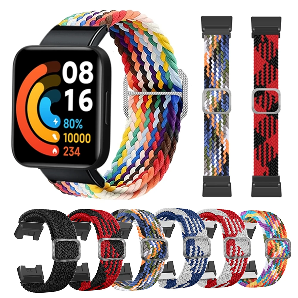 Bracelet en nylon tressé élastique pour Redmi Watch 2 Lite, bracelet tissé, bracelet pour Xiaomi Redmi Watch Band