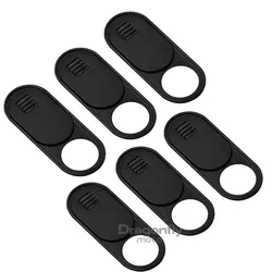 Privacy Slider Webcam and Camera Cover for Laptops, Tablets, and Smartphones (6PCS)