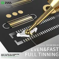 2uul SC98 Tin Dragging Needle Gold Plated FPC Connector Reballing Solder with 3 Bars Ultralight Carbon Fiber Holder Set 2