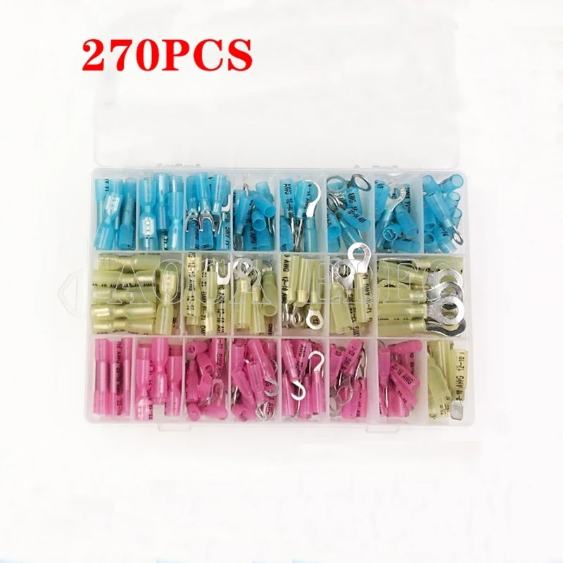 

Free Shipping 270pcs Wire Cold Pressure Connector Electrical Terminals Cable Crimps Wire Ferrules