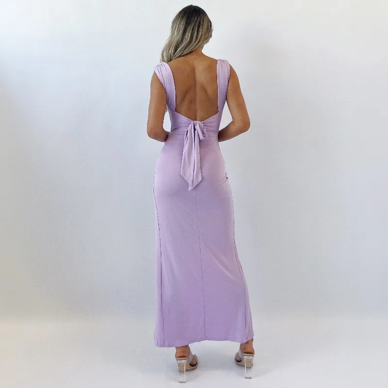 New Spring and Summer U-neck Sleeveless Women's Dress Fashion Sexy Backless Women's Tight Maxi Dress Slit Evening Dress