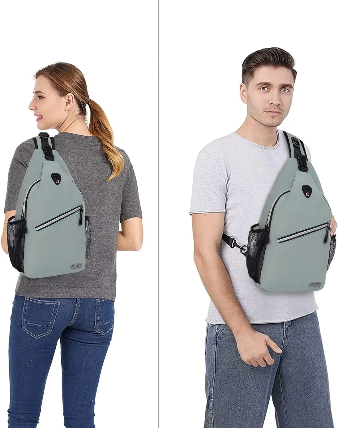 MOSISO Sling Bag for Men's Women Multipurpose Crossbody Shoulder Bag Travel Hiking Daypack Casual Hip Hop Unisex Chest Bag