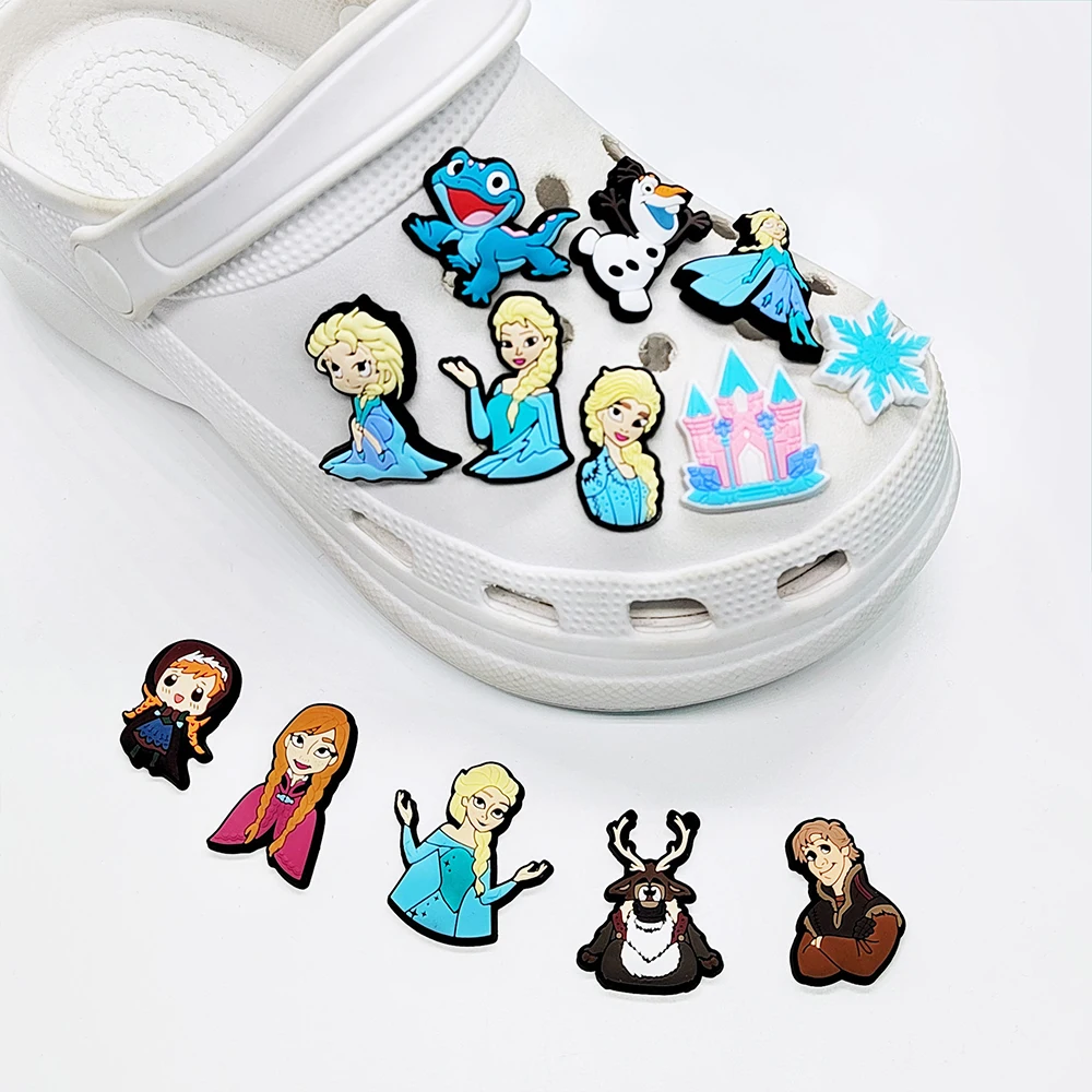 1-13 قطعة ديزني المجمدة الأحذية السحر ل قباقيب الص...