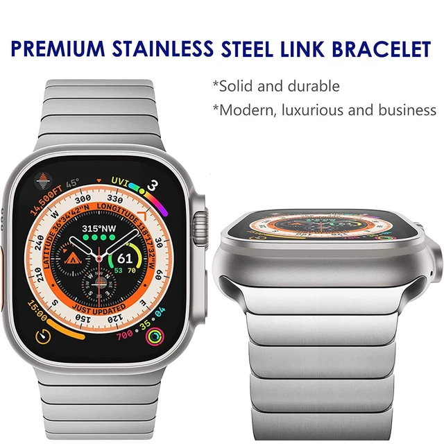 Man Women Business Strap For Apple Watch Band 8 Ultra 49mm 7 SE 6 5 4 3  41mm 45mm Iwatch Series 38 42mm 44mm 40mm Steel Bracelet - AliExpress