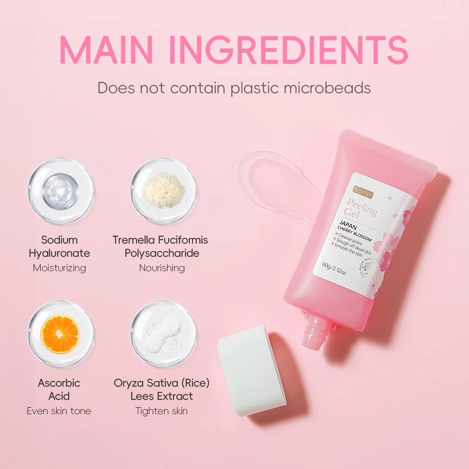 Sakura Face Deep Cleaning Exfoliating Gel Skin Care Whitening Moisturizer 5