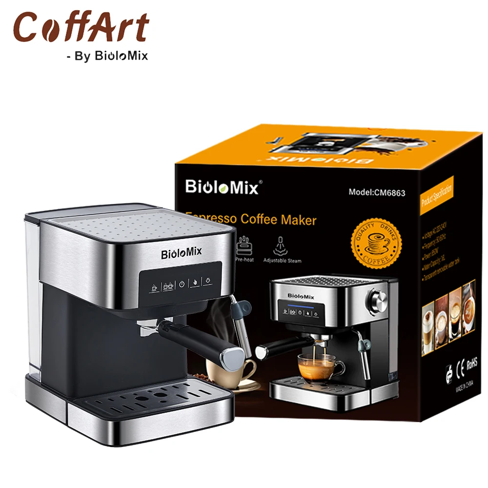 Coffee Maker Espresso Maker 20 Bar Italian Type Espresso Coffee Maker Machine with Milk Frother Wand for Espresso Cappuccino and Mocha