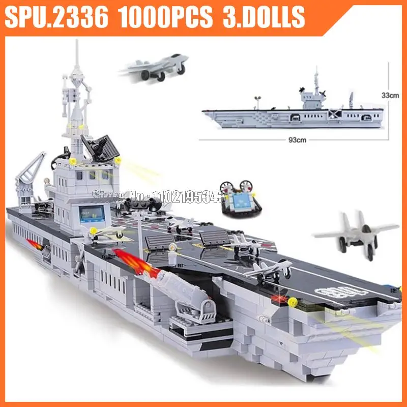 1000+ Pcs Militaire Warship Navy Aircraft Army Figures - Building