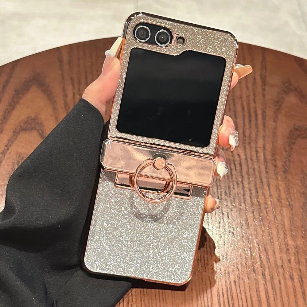 Glitter Gradient Diamond Plating Ring Holder Bling Shockproof Case