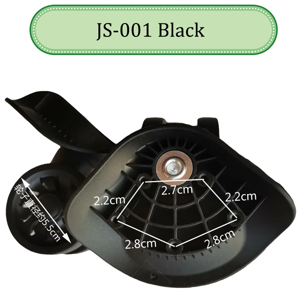 For Hongying L-H Black Universal Wheel Trolley Case Wheel Replacement Luggage Maintenance Pulley Sliding Casters wear-resistant