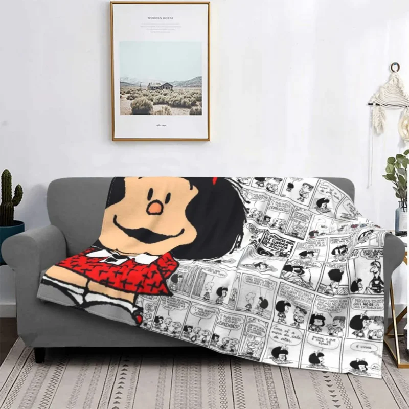 

Cartoon Blanket Fleece Plush Summer Breathable Lightweight Ultra-Soft Newspaper Throw Blankets For home Plush Thin Quilt