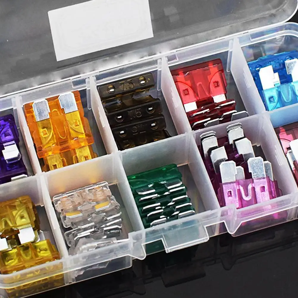 50/100pcs Car Insert Fuse With Box Mini Fuse Mixed Assortment Set Auto ...