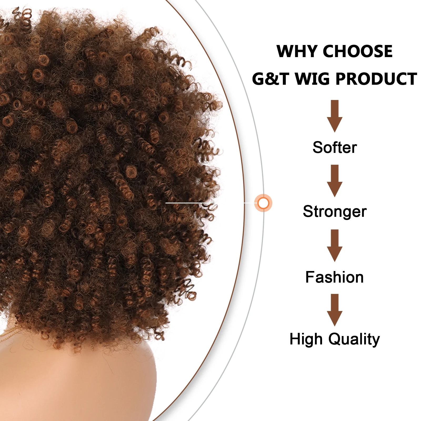 Tereshar Synthetic Short Curly with Bangs for Black Women 8 inch Afro Kinky Curly Wig Synthetic Hair Wigs for Daily Party Use 4