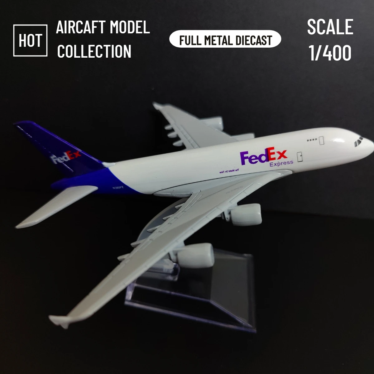 1:400 Scale Metal  Aircraft Model Replica Fedex Cargo 6