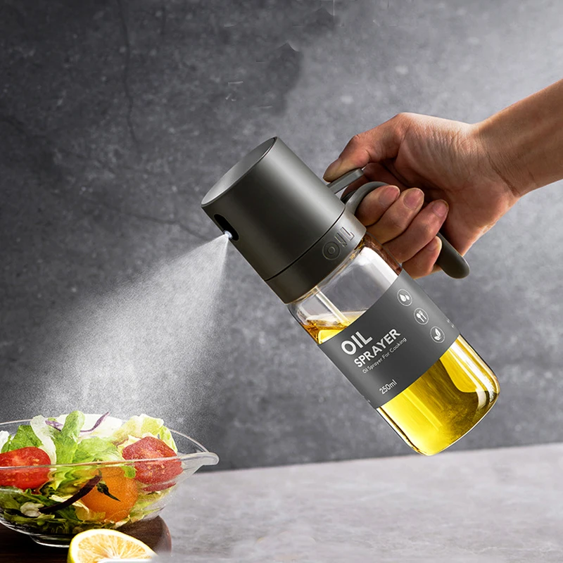 

Бутылка-распылитель для барбекю, 250 мл, стеклянный дистрибьютор кулинарного масла, распылитель для оливкового масла для выпечки, аэрофритюрница, спрей для выпечки салата