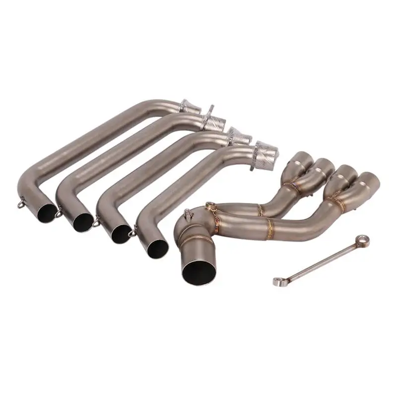 Exhaust Pipe FOR HONDA CB650R CBR650 2014-2022 Motorcycle Escape Muffler Front Link Pipe Steel Bottom Row Connect Tube DB Killer - Image 3