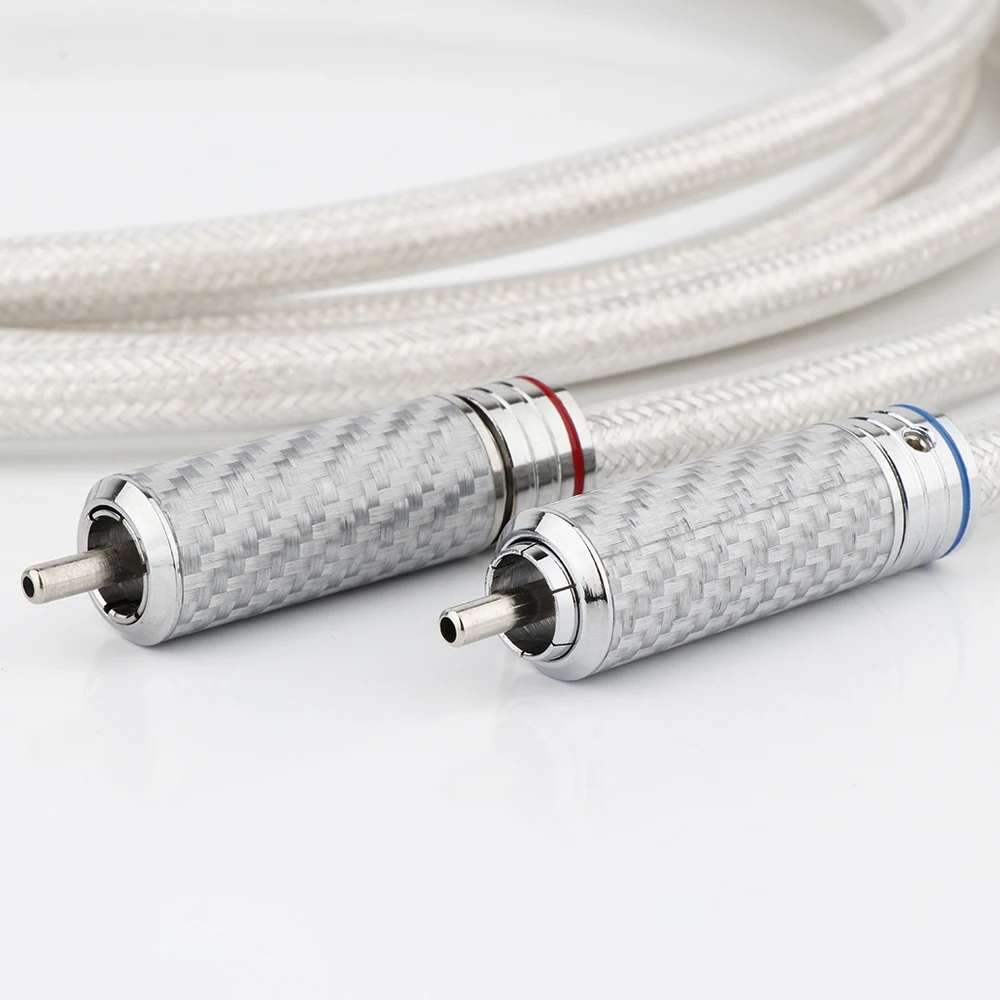 Hi-End Signature 4N OCC Kupfer versilberter Kern mit rhodinierten RCA-Steckern – Detail 4