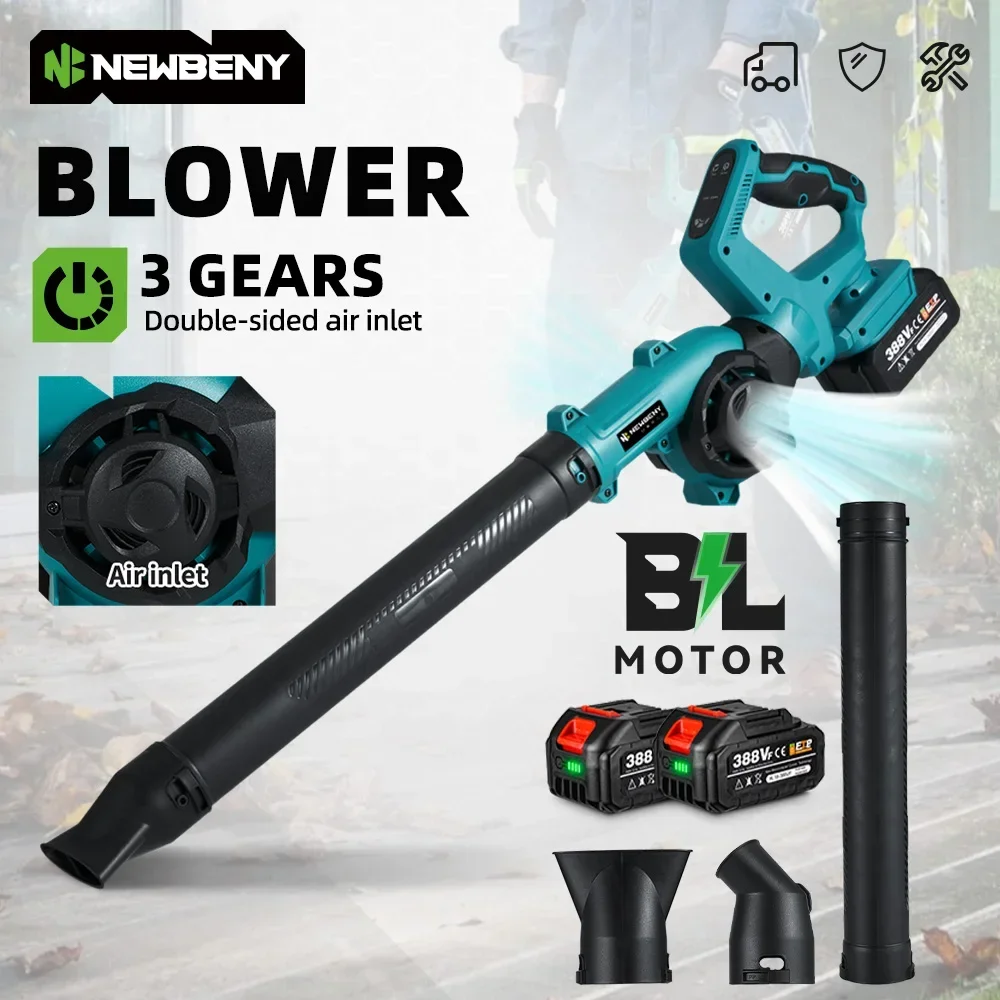 Cordless Electric Blower 270&deg; Rotation Adjustment 3 Gears Leaf Vacuum Dust Snow Cleannig Tools For Makita Battery Pin,Air Blower, Electric Blower