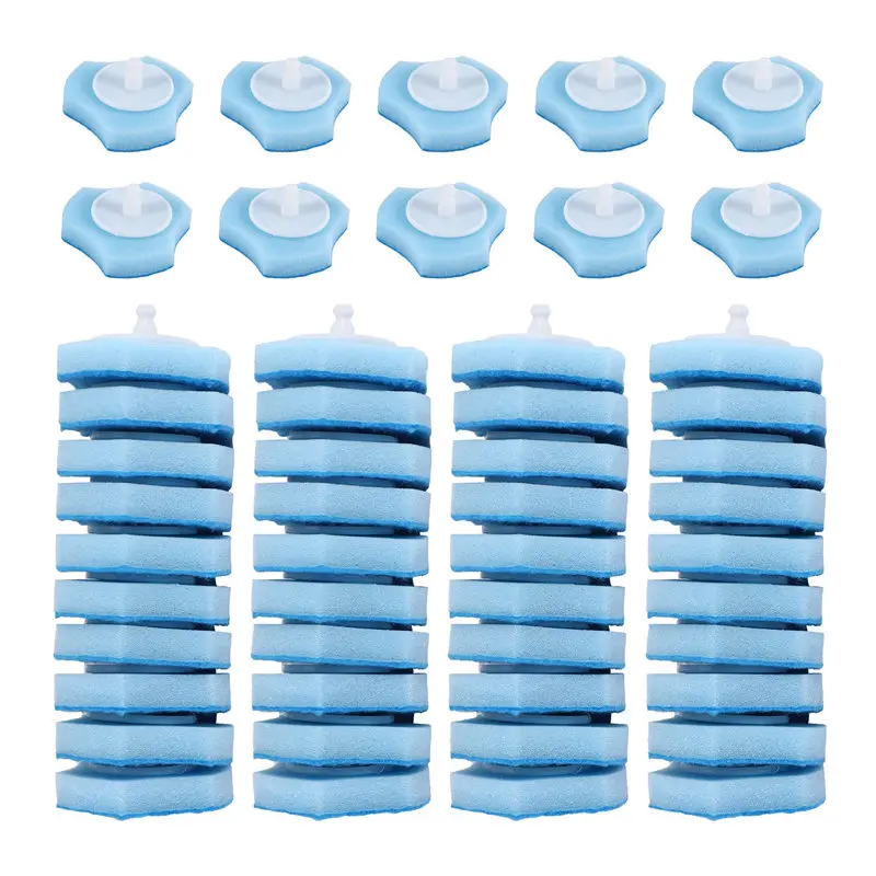A85Q-50PCS Toilet Stick Replacement,Toilet Cleaner Replacement Disposable Toilet Brush Head Brush For Clorox
