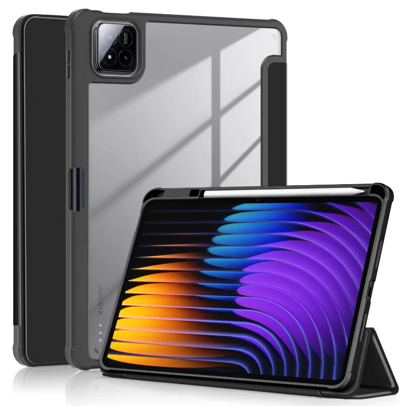 Premium Tri-Fold Magnetic Tablet Case with Pen Slot