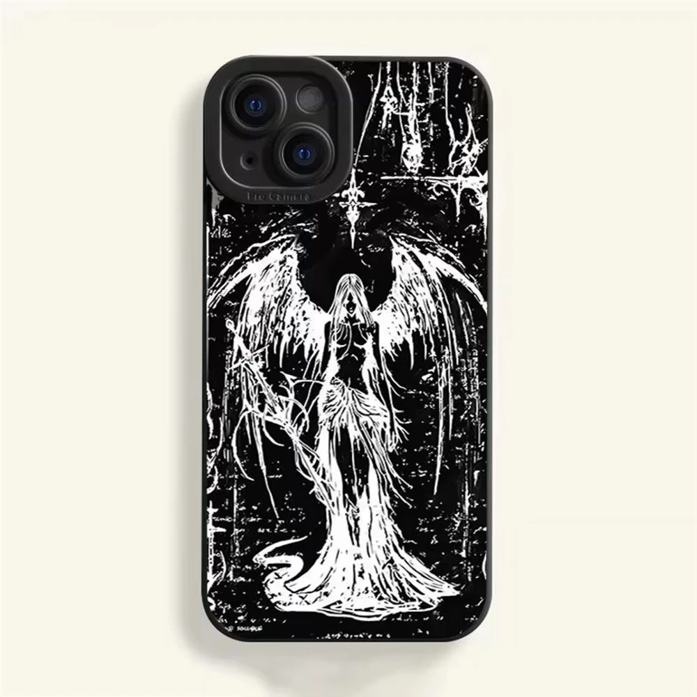 Luxury Black Angel Death Demon Phone Case Cover