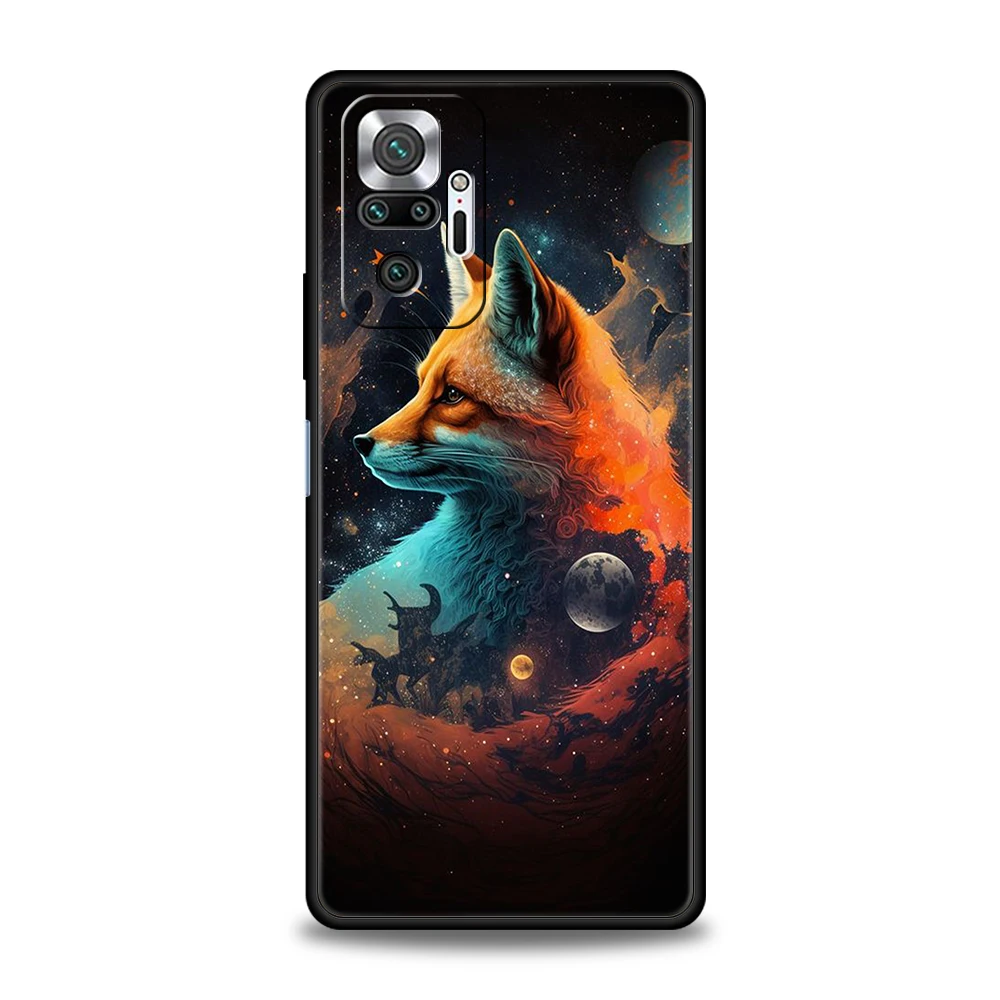 Tier der Fuchs Handy hülle Abdeckung für Redmi 13c 10c Note 13 12 10 11 Pro plus 7 8t k40 k50 Gaming Pro plus 5g Soft shell Capas Tasche – Detail 3