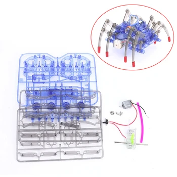 Robot elettrico Spider Toy Stelo educativo fai-da-te Robot assembla kit per bambini Natale Halloween Regali di compleanno