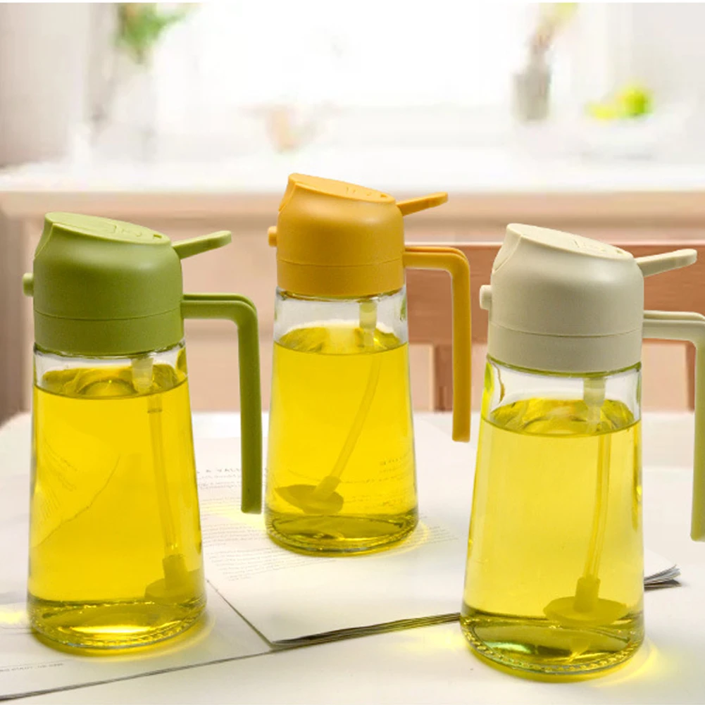 Oil Sprayer 2 In 1 Oil Spray Bottle With Pour Spout Cooking Kitchen Olive Oil Camping BBQ Baking 450/600ml