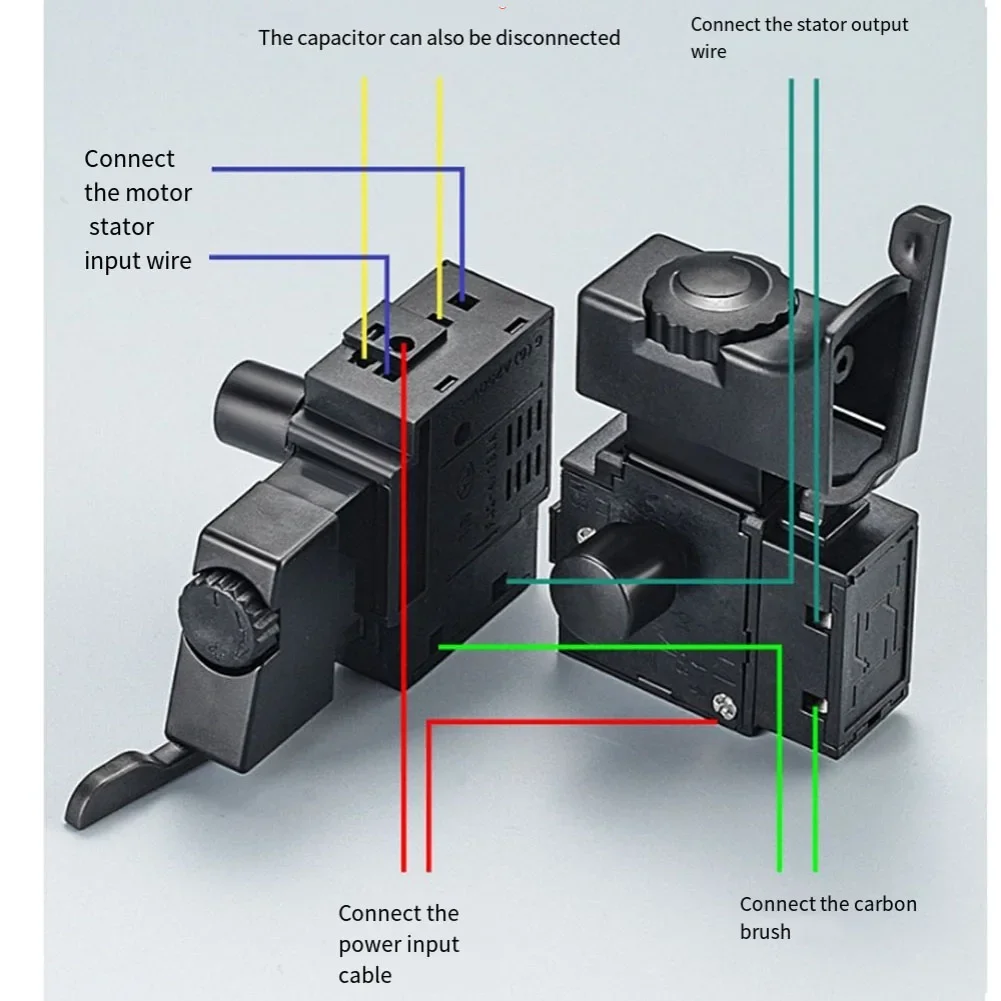 1pc Trigger Button Switch Lock On Power Tool Electric Drill Speed Controller Electric Tools Parts Accessories