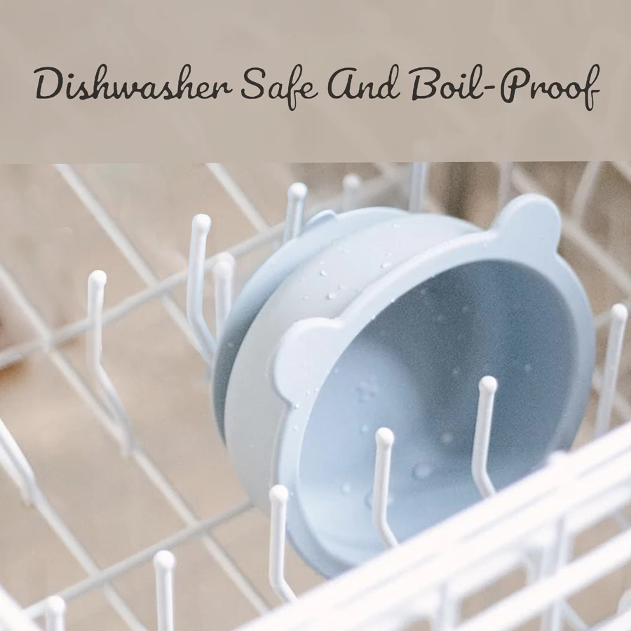 Baby Silicone Children's Tableware BPA Free Infant Waterproof Suction Cup Bowl Portable Solid Color Feeding Food Tray