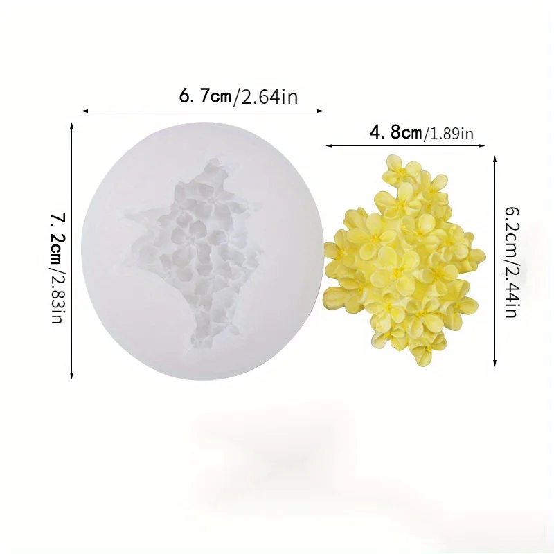 【Silicone Flower Mold Set】6Set of Silicone Flower Molds-Plum Blossom、Lavender、Linglan、Osmanthus、Hydrangea Candle Shape、Aromather