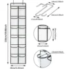 Hanging Shoe Rack Organizer Over The Door Shoe Organizer 12/14 Large Breathable Mesh Pockets Slippers Organizer Shoe Storage 4