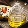 Glass Honeycomb Tank Kitchen Tools Honey Storage Container with Dipper and Lid Honey Bottle for Wedding Party Kitchen Home 3