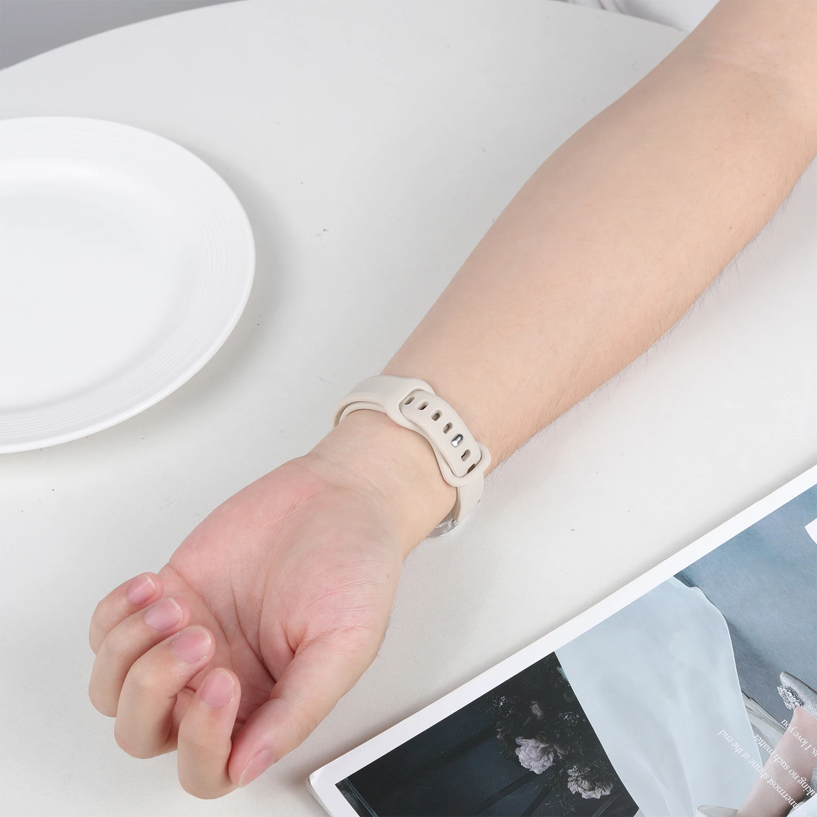 Transparent Silicone Strap and Protective Shell Cover