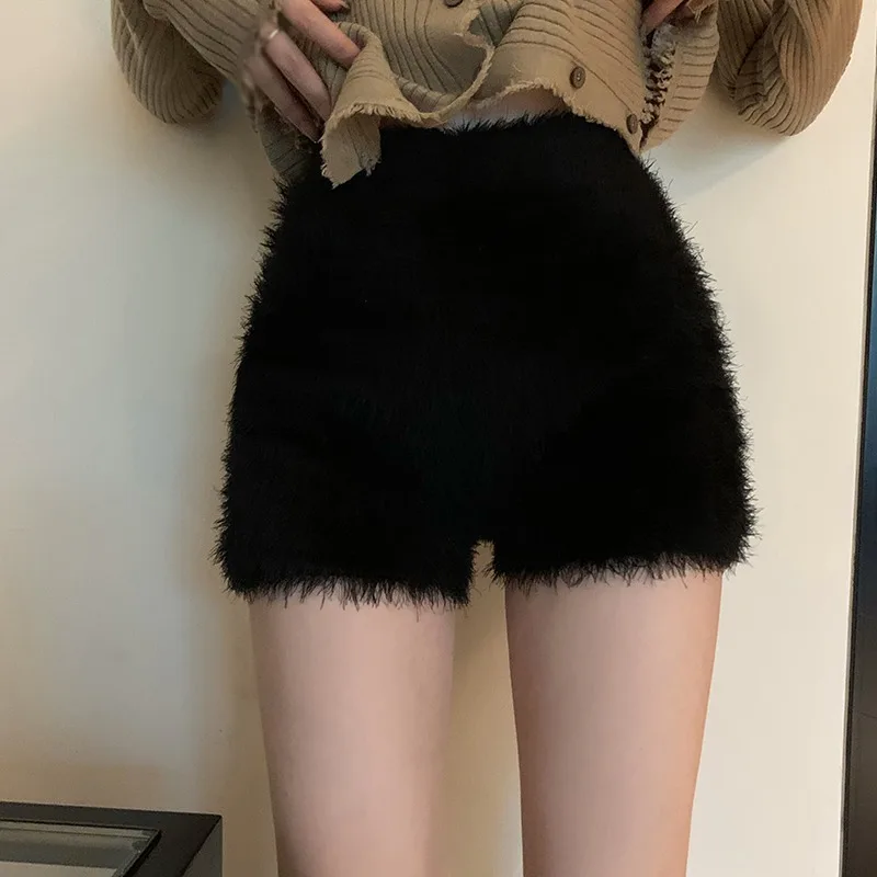 Description Picture 4 of itemWomen's Shorts Mink Velvet  Safety Pants Leggings  Sweet  High Waist Autumn Winter