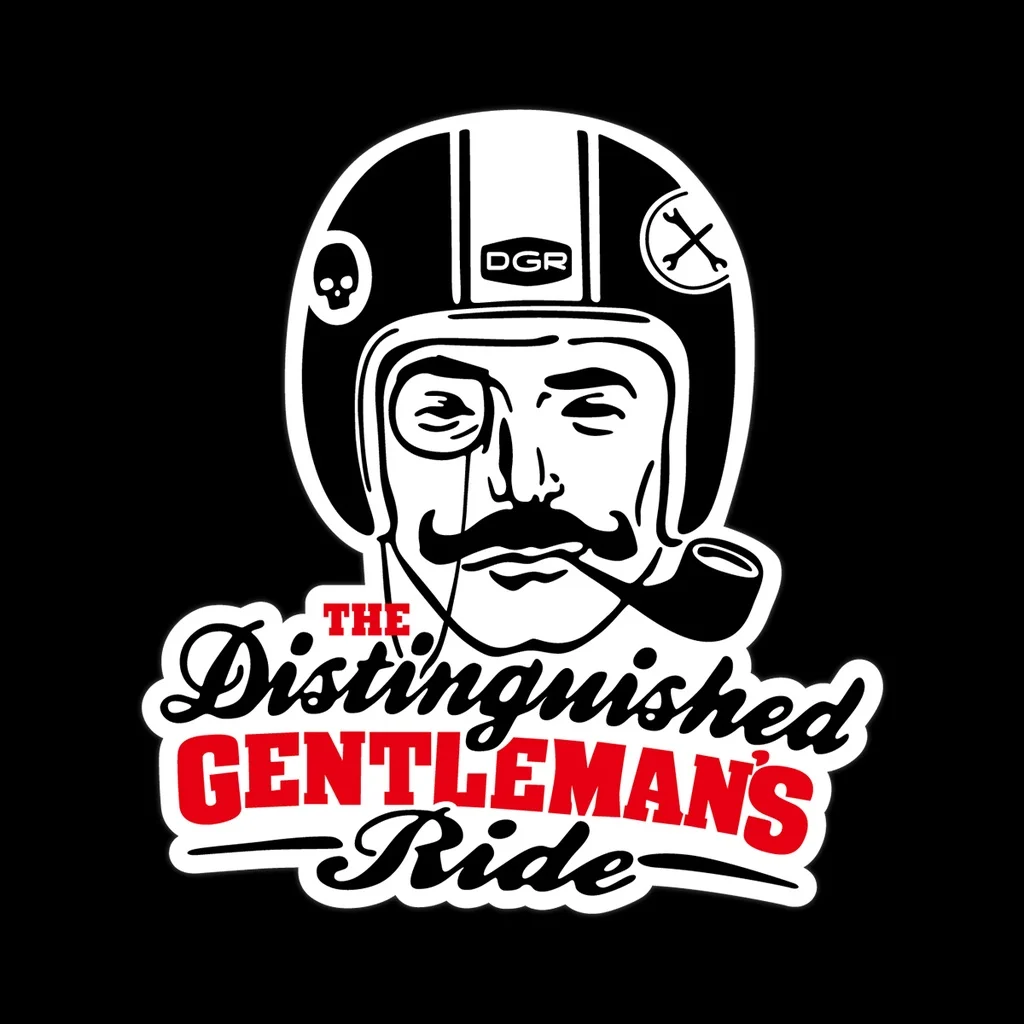 Vintage Gentleman Rider Moto Sticker Riflettente Impermeabile Protezione Solare Casco Stampa Scooter Decalcomania Decorazione Auto