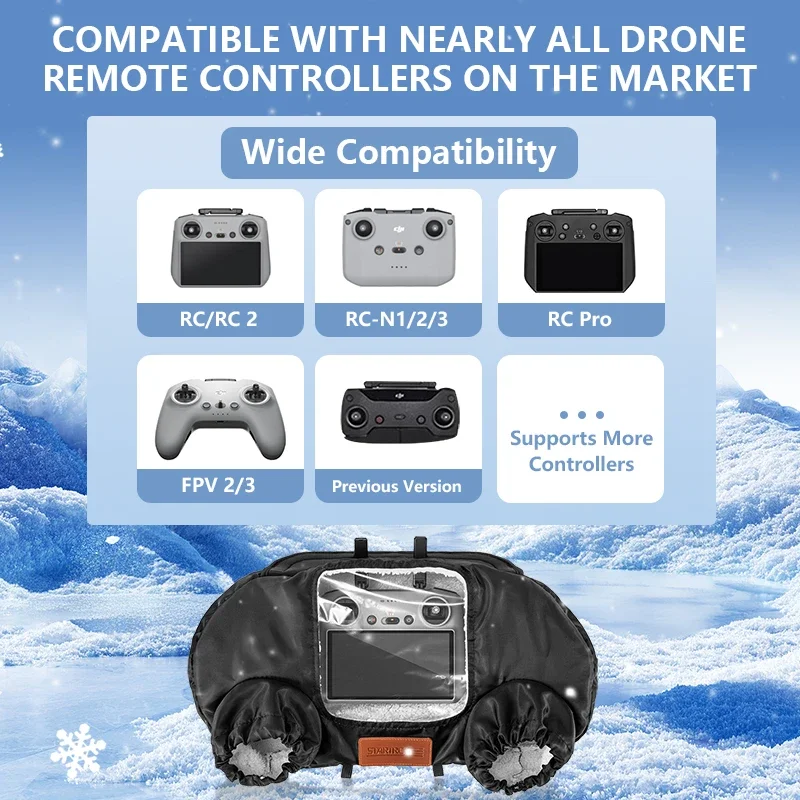 DJI Remote Controller Warm Gloves Winter Cold Pilot Gloves for DJI Air 3S/Mini 3/4 Pro/Air 2S/Mavic 3 Pro/Avata 2/FPV/Neo Drone Fpv Camera